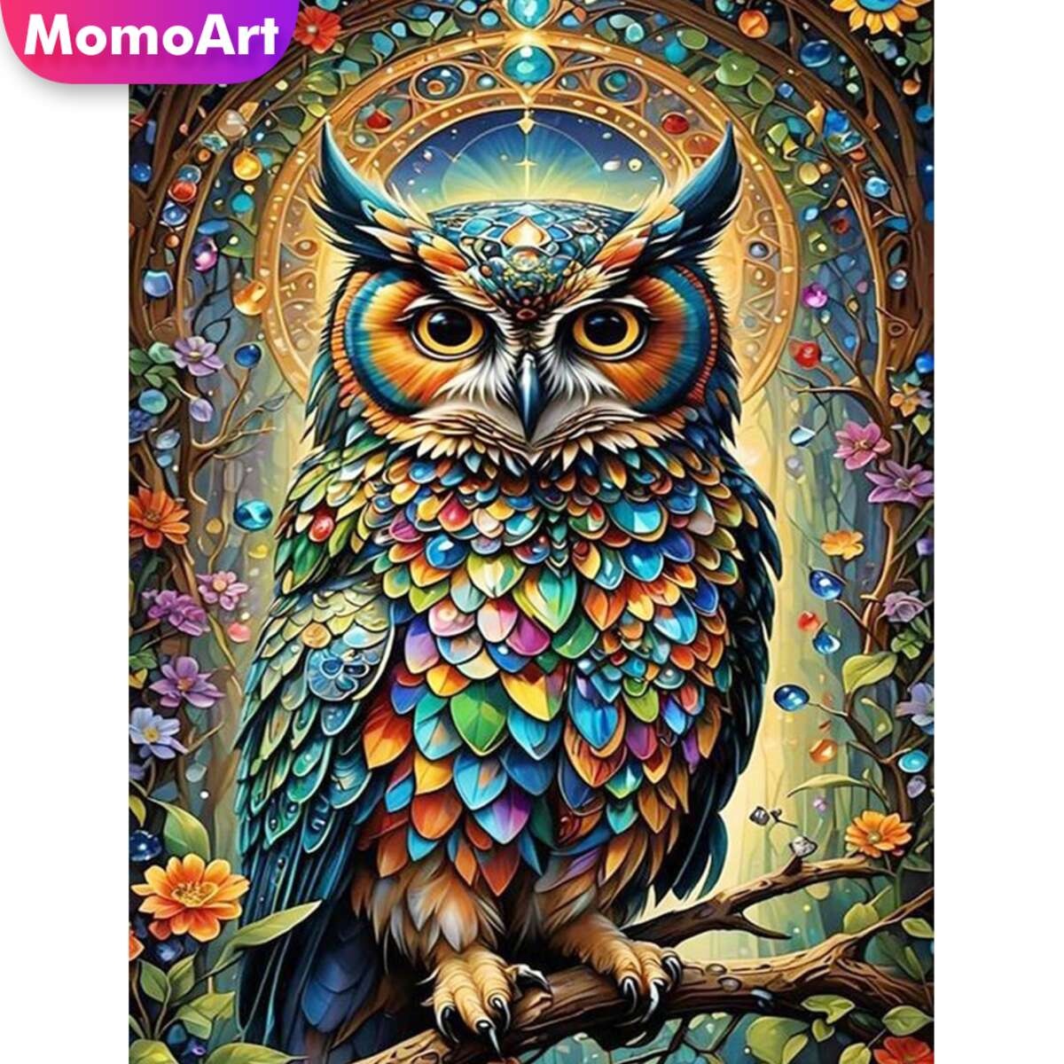 Photo Mosaic Print - Momoart Nuovo Arrivo Diamante Mosaico Gufo