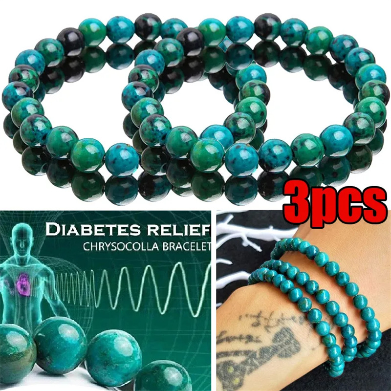 Coordinates Bracelet - Bracciale in crisocolla malachite Donna Uomo