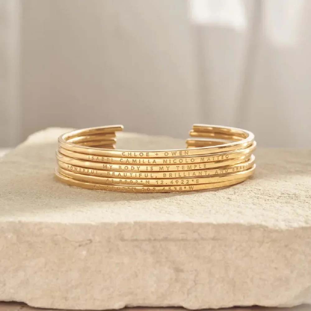 Coppia incisa nome testo bracc - Coordinates Bracelet recensione e prezzo