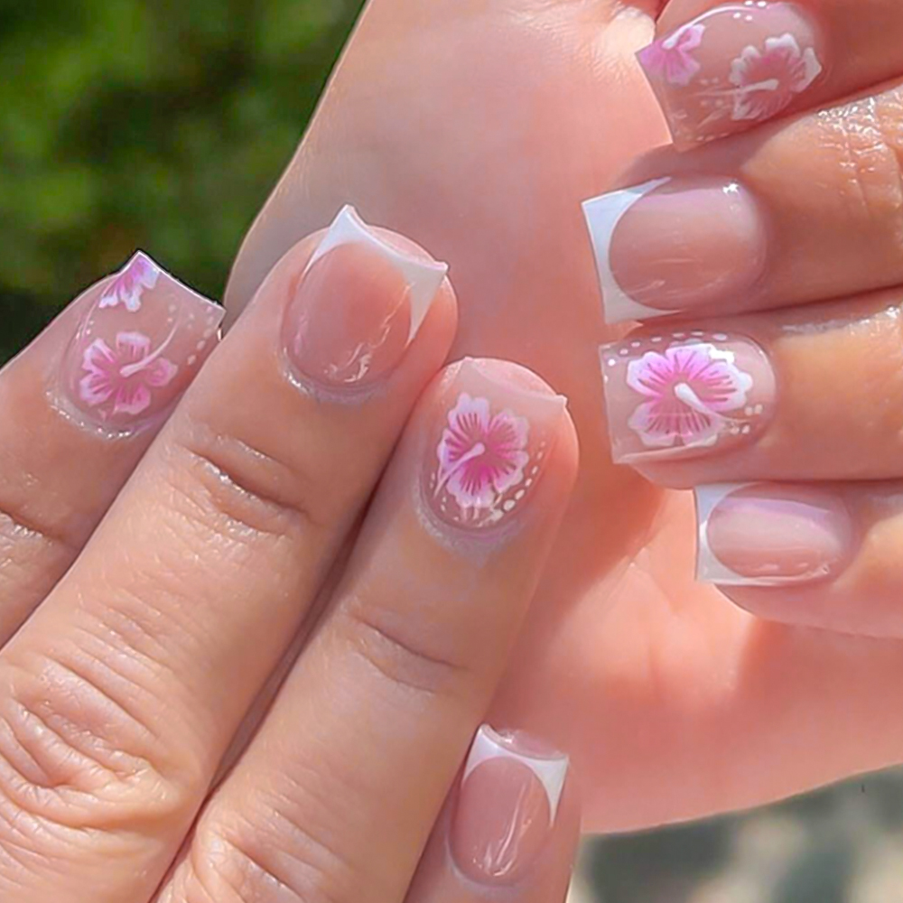 24 pezzi di unghie finte con f - Pressed Flower Art recensione e prezzo